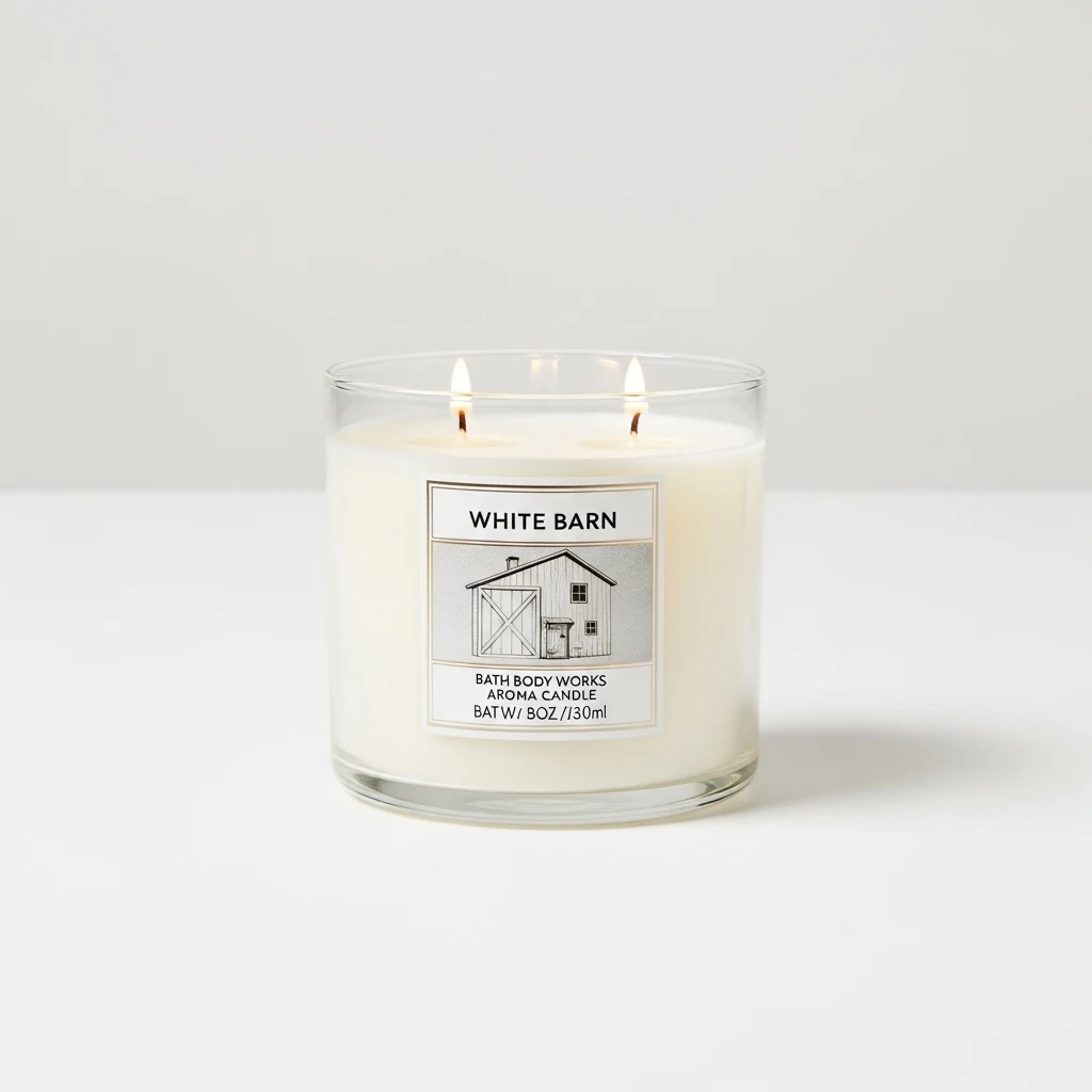 BATH BODY WORKS White Barn 3-wick candle image 2