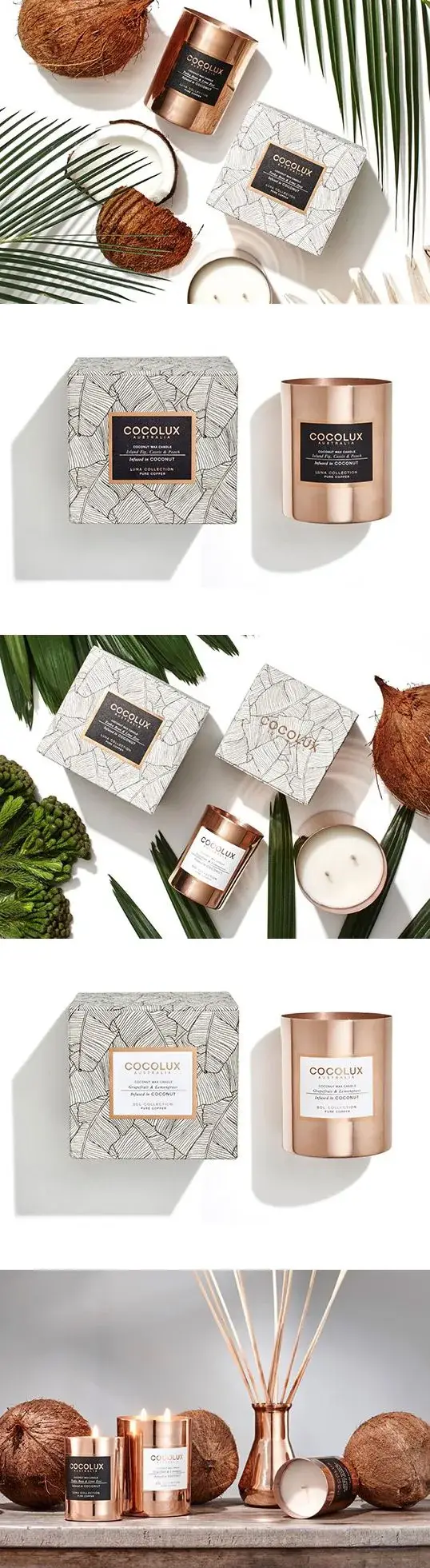 COCOLUX Australia rose gold candle