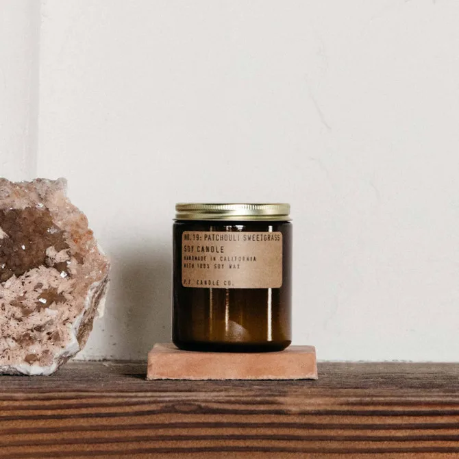 P F CANDLE Tobacco Patchouli soy candle