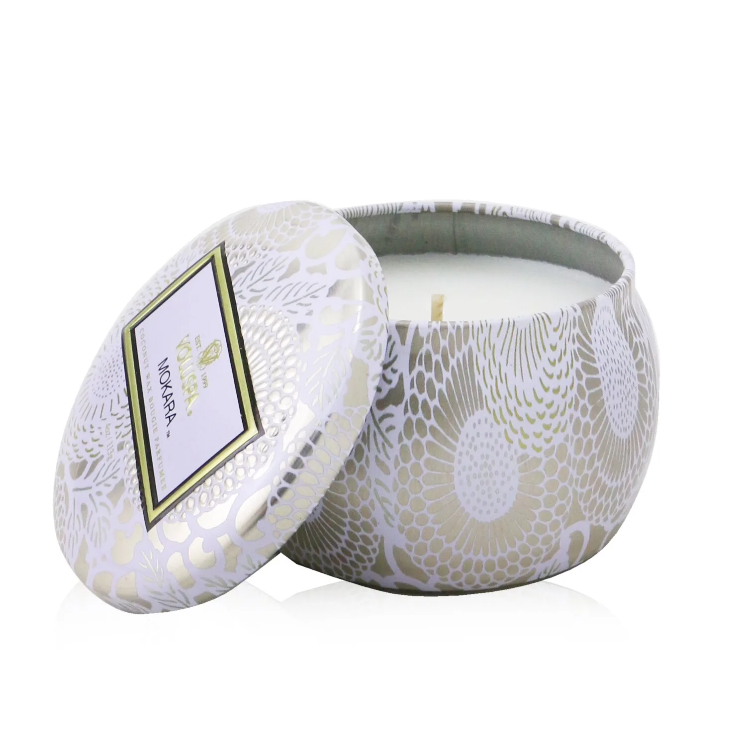 VOLUSPA Mokara oval tin candle