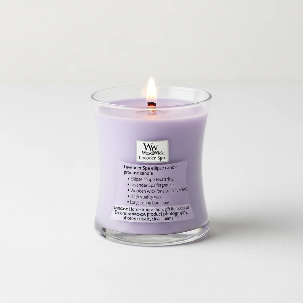 WoodWick Lavender Spa ellipse candle image 2