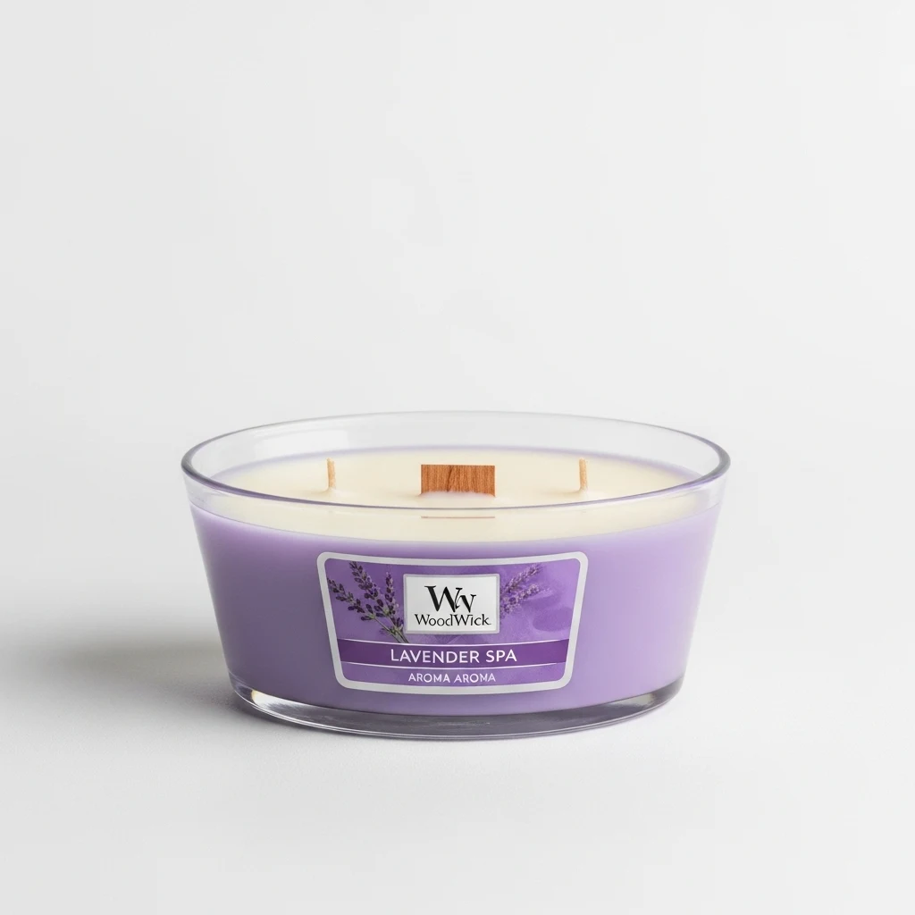 WoodWick Lavender Spa ellipse candle image 3