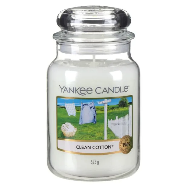 YANKEE CANDLE Clean Cotton jar candle image 2